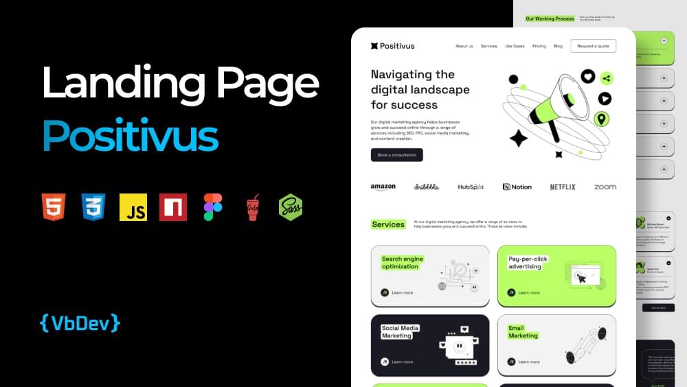 positivus landing page